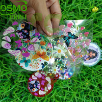 Autocollants ronds personnalisés OSMO UV pour gobelets de Noël imperméables, 2,75 pouces, petits, brillants, lavables