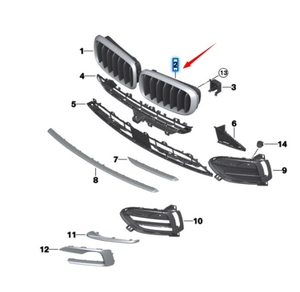 51137349388 Convient pour BMW X6 F16 Grille <span class=keywords><strong>Ceric</strong></span> Gold - Product Image 5