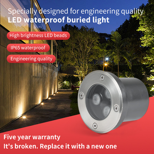 IP67 עמיד למים RGB LED 6000K זרקור חיצוני 6W מנורת רצפה שקועה מנורת רצפה מנורת זכוכית נירוסטה תאורת גן חצר סיפון - Product Image 3