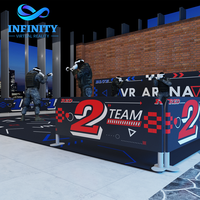 Sistema de Arcade de Tiro VR Inalámbrico, Arena de Movimiento Libre, Simulador de Juego Multijugador para 4-10 Jugadores, Equipo de Entretenimiento