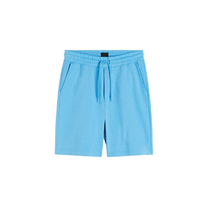 Shorts de sport décontractés pour hommes, 100% coton tricoté, logo personnalisé, taille mi-haute, infroissable, service OEM, avec cordon de serrage - Product Image 1