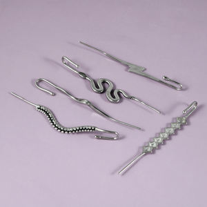 Cruz de acero inoxidable Tigre gancho oreja brazalete pendientes largos Punk ala oreja lóbulo caracola cartílago Tragus Helix Piercing joyería - Product Image 6