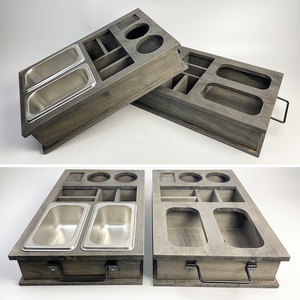 Rustikaler All-in-One-<span class=keywords><strong>Couch</strong></span>-Snack-Caddy aus Holz mit Fernbedienung und <span class=keywords><strong>Bierhalter</strong></span> - Product Image 3
