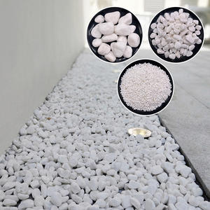 Galets blancs polis naturels, gravier de rivière, pierres <span class=keywords><strong>pour</strong></span> aménagement paysager de jardin, pavage de sentiers, décoration d'aquarium, <span class=keywords><strong>blanc</strong></span> pur - Product Image 1