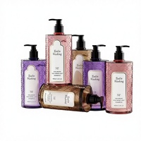 Bouteilles de shampooing et de gel douche en PETG moulées par soufflage personnalisées, 400 ml, avec impression UV, produits cosmétiques en plastique