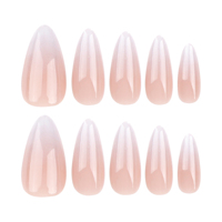 Marque privée de couleur blanche unie ongles ronds courts de salon à presser faux ongles artificiels ongles dégradés à presser