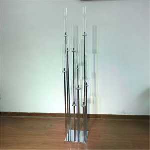 Saixin Wedding Decoration <strong>Tall</strong> <strong>Candle</strong> Stand 9 Arms Gold Metal Candelabra - Product Image 6