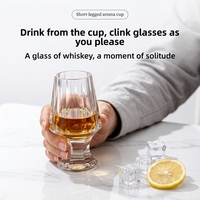 Verre à whisky en cristal K9 taillé à la main, haut de gamme, style occidental, pour dégustation de Baijiu, capacité 70 ml, style européen, luxe léger