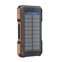 Banco de Energía Solar Portátil de Manivela, 10000mAh, Linterna LED, Brújula Impermeable, Protección de Seguridad para Emergencias al Aire Libre