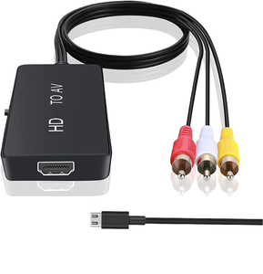 Convertisseur vidéo audio HD vers AV compatible HDMI vers AV/RCA, prend en charge PAL/NTSC - Product Image 1