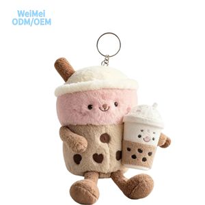 Llaveros de Peluche de Té de Burbujas de Algodón de Alta Calidad al por Mayor, Fabricante de Juguetes de Peluche ODM, Diseño de Juguetes Personalizados para Mochilas - Product Image 1