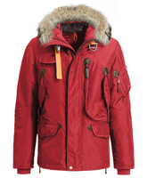Veste extrême détachable en duvet d'oie avec capuche en fourrure de haute qualité personnalisée grande taille pour hommes