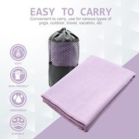Serviette en microfibre en gros d'usine, impression personnalisée, serviette de yoga et de gym avec poignées, super absorbante, pour le Pilates et le yoga