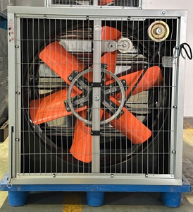 Ventilador Axial de Bajo Ruido y Ahorro de Energía para Granjas, 900mm, Acero Galvanizado, 470rpm, Rodamiento de Manguito, Eléctrico 380V, Independiente - Product Image 1
