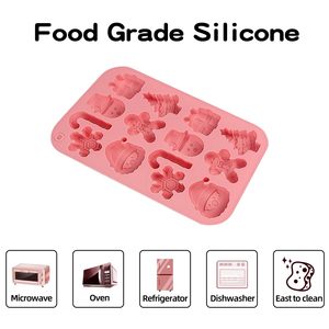 Stampi <span class=keywords><strong>Natalizi</strong></span> in Silicone <span class=keywords><strong>per</strong></span> Sapone, Torte, <span class=keywords><strong>Biscotti</strong></span>, Cioccolato, Albero di Natale, Babbo Natale, Omino di Pan di Zenzero, Bastoncini di Zucchero - Product Image 3