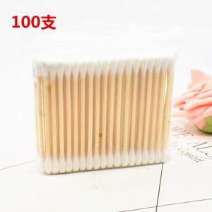 Coton-tiges jetables à double extrémité en bois, coton-tiges pour nettoyer les oreilles, serviettes hygiéniques, coton-tiges démaquillants. - Product Image 4