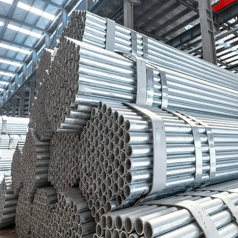 Galvanizli kaynaklı boru 133x2.8 yuvarlak galvanizli boru sis sistemi için