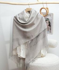Châle en cachemire et laine de luxe de style <span class=keywords><strong>japonais</strong></span>, super chaud, pour femmes, 187+133*2+2*8cm, châle d'hiver pour femme - Product Image 1