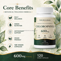 Capsules de Chlorophylle 600MG à Marque Blanche OEM/ODM, Antioxydant, 120 Capsules de Feuilles de Persil, Complément Alimentaire pour Adultes