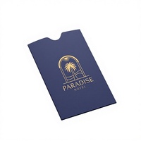 Funda para Tarjetas de Visita con Logotipo en Relieve y Estampado en Foil, con Papel Recubierto, Mini Sobre Reciclable para Llaves de Habitación de Hotel