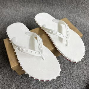 Sandalias de Playa de Diseño de Lujo para Hombre y Mujer, Chanclas Planas de Alta Calidad con Suela Roja, Zapatos Modernos Tipo Bolt - Product Image 3