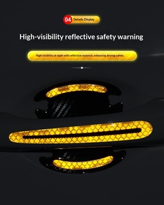 Autocollants réfléchissants de sécurité pour <span class=keywords><strong>voiture</strong></span>, protections de poignées de porte, films anti-collision pour rétroviseurs, film vinyle protecteur automobile - Product Image 4