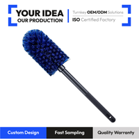 Brosse de nettoyage de roues CY-CTB001-2 Rocket-Head à filaments en nylon haute densité, noyau en alliage d'aluminium, forme conique en arbre de Noël pour