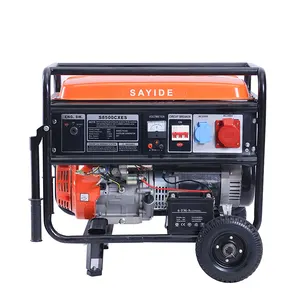 Set Generator bensin tipe tarik tangan, 1000w 3kva 5kva 6kva efisiensi tinggi bingkai terbuka tipe 220v daya tinggi