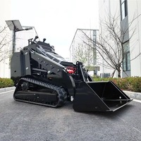 Pengiriman Gratis INFRONT 1ton 1000kg Mini Skid Steer Loader dengan Bucket Sempit 820 mm untuk Dijual
