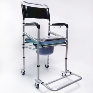 Sillas de Baño para Discapacitados, <span class=keywords><strong>Silla</strong></span> de <span class=keywords><strong>Ducha</strong></span> Plegable, Inodoro con <span class=keywords><strong>Ruedas</strong></span> para Ancianos - Product Image 1