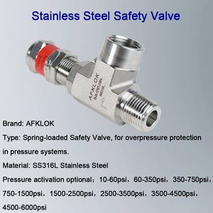 Endüstriyel sınıf yüksek basınç 1/8in 1/4in 3/8in 1/2in 3/NPT NPT kadın konu gaz için tahliye vanası paslanmaz çelik emniyet valfi - Product Image 4