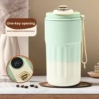 Thermos en acier inoxydable à affichage de la température de haute valeur, couleur dégradée, tasse à café, mesure numérique, maintien de la chaleur de 6 à 12 heures