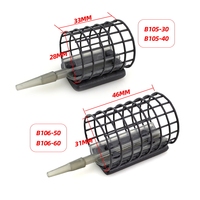 Cage d'alimentation de pêche à la carpe, accessoires de pêche, mangeoire avec manchons Anti-emmêlement 30g/40g/50g/60g