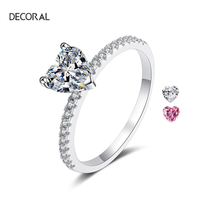 Anneaux en moissanite certifiés VVS1 de couleur D ronde en argent sterling 925 de qualité supérieure, vente en gros par le fabricant
