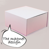 Boîte-cadeau magnétique d'accessoires de cheveux de proposition de carton pliant de qualité supérieure boîte de papier cadeau romantique