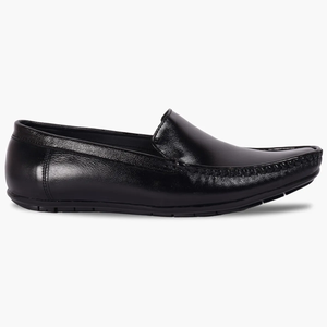 Zapatos mocasines de cuero genuino negro, flexibles, suaves y cómodos para hombre, calzado informal para oficina, diseño clásico y elegante - Product Image 4