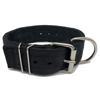Collier de luxe classique en nylon solide pour chien Pitbull, laisse de 2 pouces avec éclairage LED, équipement d'entraînement robuste et résistant aux chocs