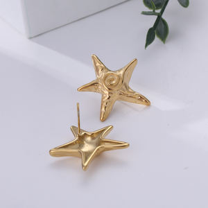 High Quality Women <b>Gold</b> <b>Plated</b> Women Trendy <b>Earring</b> Jewelry Stainless Steel <b>Earrings</b> - Product Image 4