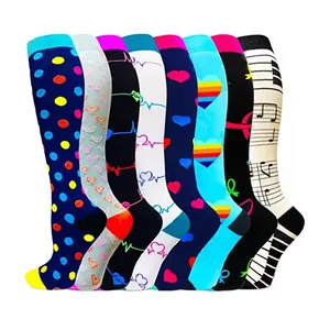Wholesale Cheap Price Hot Sale Knee High Long Cycling Medical Stocking Nurse Compression Socks For Running