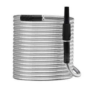 Juego de mangueras de jardín de acero inoxidable, tubería de agua de Metal de alta presión de 20M con boquilla múltiple para lavado de coches y jardines - Product Image 1