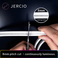 JERCIO-Light Bande lumineuse LED flexible en silicone adressable IP68 étanche RGB en zigzag 5V/12V USB avec détecteur de mouvement, intensité réglable, garantie 2 ans