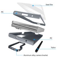 Coque de luxe mate en PC rigide avec protection métallique pour appareil photo et support pliable pour Samsung Galaxy Z Fold 5 6 4 3