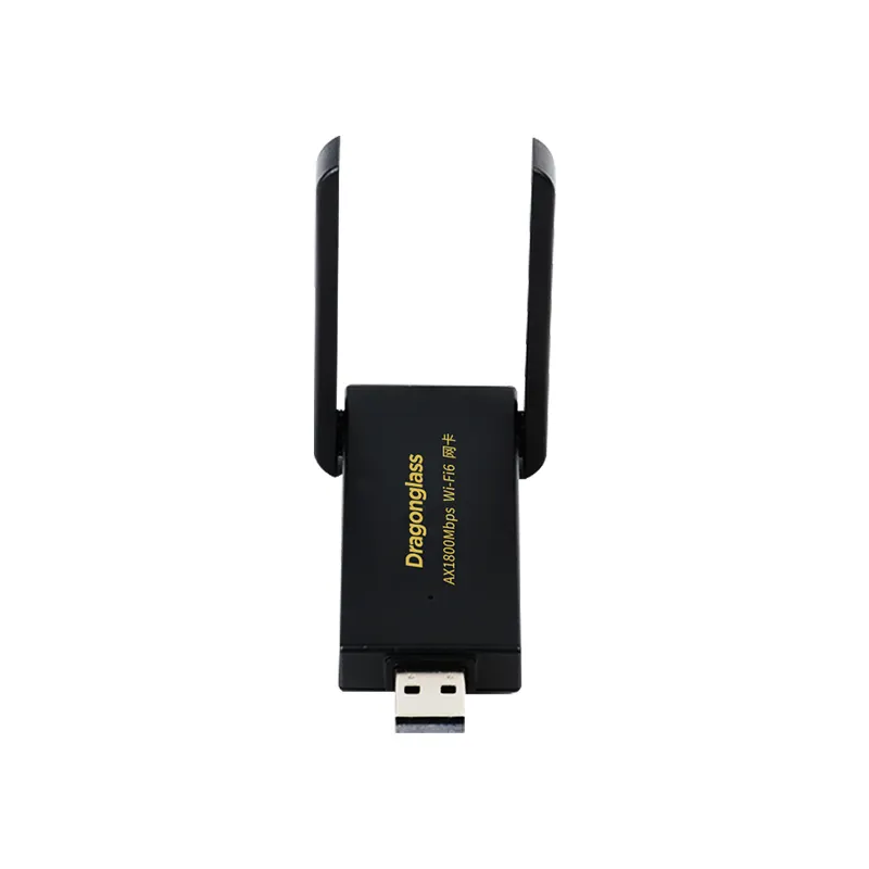 Dragonglass WIFI 6 2.4G-5.8G Adaptador WiFi de longo alcance Cartões de rede sem fio USB3.0 AX1800M Dongle USB