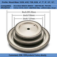 REZZ 5in 6in 8in 1F1 WM10/30 Meule diamantée CBN électrolytique pour affûtage de lames de scie à ruban de scierie