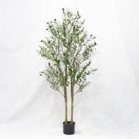 Echte Fabriek Op Maat Gemaakte Kunstmatige Olijfboom Met Volledig Fruit Multi-Size Donkergroene Faxu Oliver Boom Plastic Uv-Gecertificeerde Plant