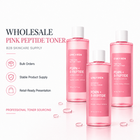 Tonique PDRN aux peptides roses en gros, marque privée, fournisseur et distributeur de soins du visage, approvisionnement direct usine