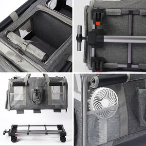 2025 कारखाने थोक लक्जरी डिजाइनर पालतू कुत्ते बिल्ली बैग व्हील पर यात्रा - Product Image 3