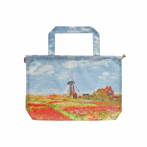AU-01022 borsa antipioggia artistica Monet "campo tulipano" Cover elegante Tote Bag promozionale - Product Image 1