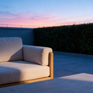 Conjunto de Sofás de Jardín de Madera <span class=keywords><strong>y</strong></span> Plástico para Exteriores con Brasero, Moderno <span class=keywords><strong>y</strong></span> Lujoso, Resistente a la Intemperie, con Asientos Profundos, para Conversación <span class=keywords><strong>y</strong></span> Relajación al Aire Libre - Product Image 6