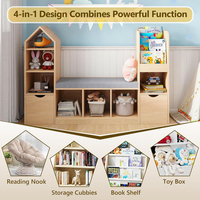 Armoire multifonctionnelle Montessori pour enfants avec montage facile, bibliothèque en bois pour le rangement du salon et de la chambre